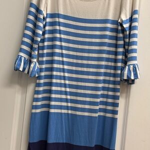 Lilly Pulitzer Blue and White Striped Kids Dress
